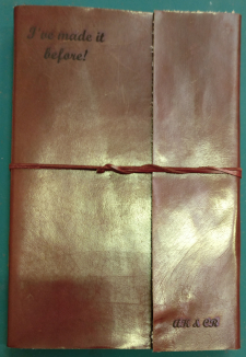 picture of engraved leather binder